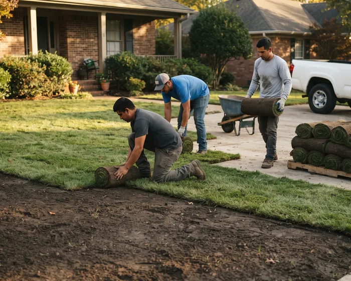 Sod and Planting by Johnny's Landscape Management LLC